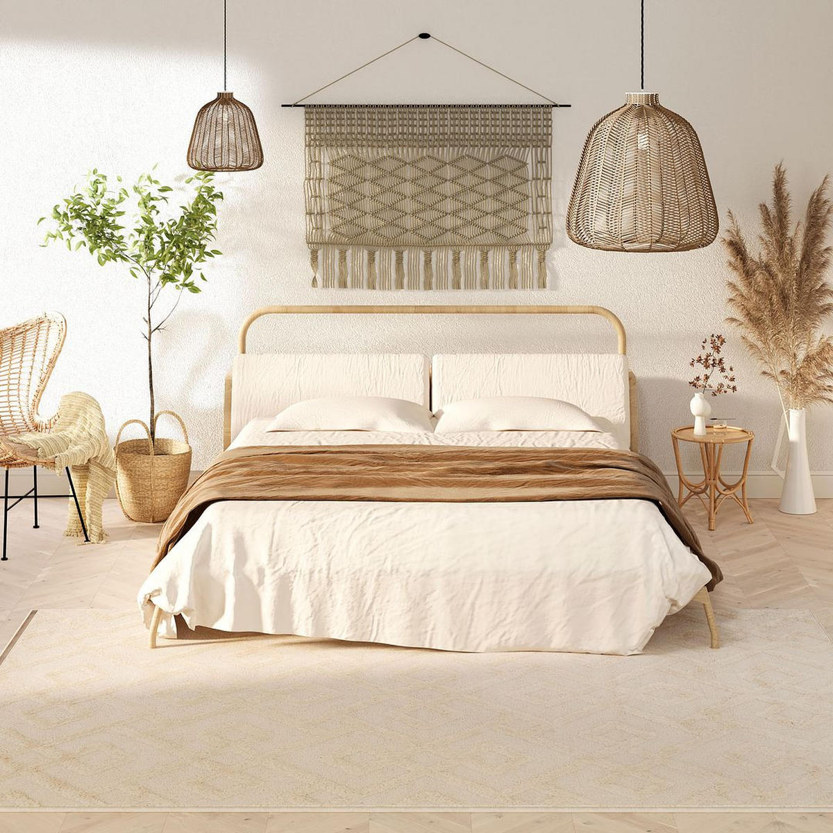 WEBTEPPICH Sade Beige - Beige, Textil (120/170cm) - Kukoon Rugs