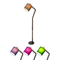 LED STEHLEUCHTE Mattis Schwarz Metall - Schwarz, Holz (75/25/172cm) - Globo Lighting