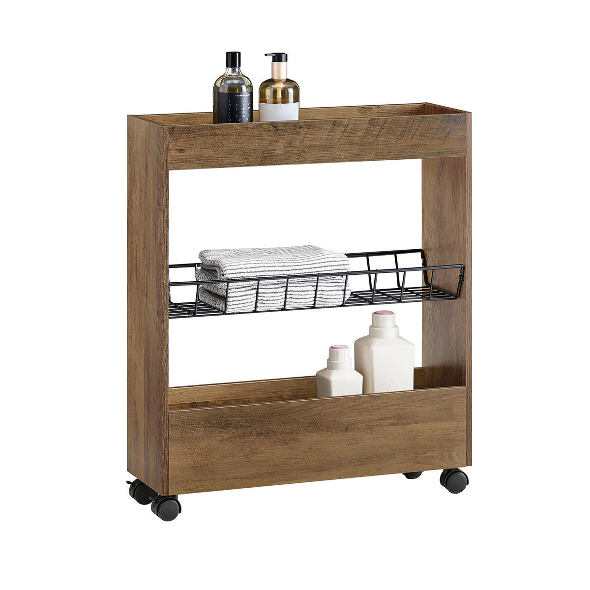 NISCHENREGAL Natur - Braun, Holzwerkstoff (20/70/60cm) - SoBuy