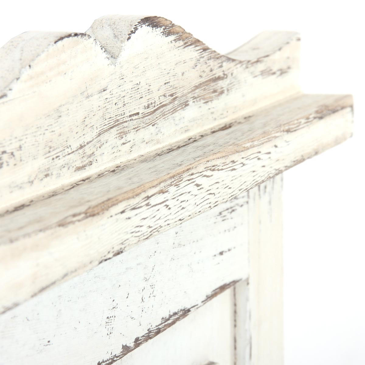 GARDEROBE 2er-Set 109x28x5,5cm Wandhaken Holz Weiß shabby - Weiß, Holz (28/109/5.5cm) - BERLINLODGE