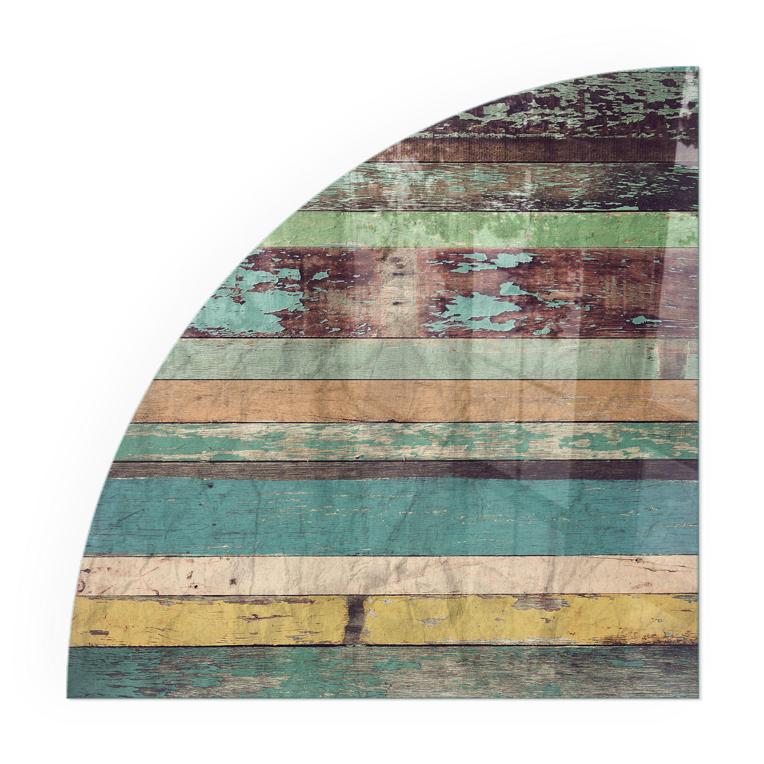 GLASPLATTE für Kamin 100x100 cm - Türkis, Glas (100/100/0.4cm) - TULUP