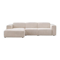 SOFA - 5 Personen - stoff - beige Tejami - Beige, Kunststoff/Textil (322/78/160cm) - Vente-Unique