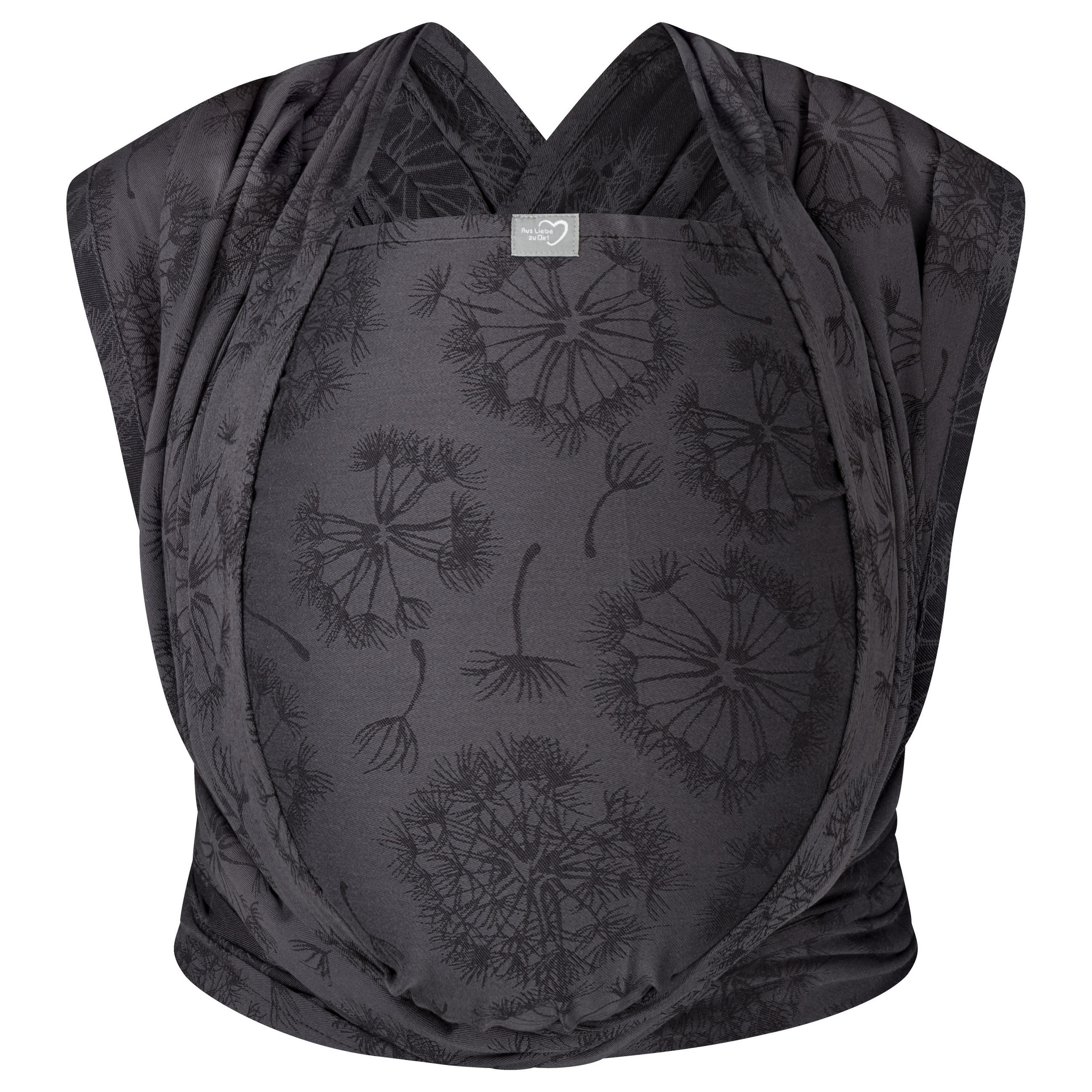 BABYTRAGETUCH Gewebtes Tragetuch - Dunkelgrau/Anthrazit, Textil (70/0.1/460cm) - Hoppediz