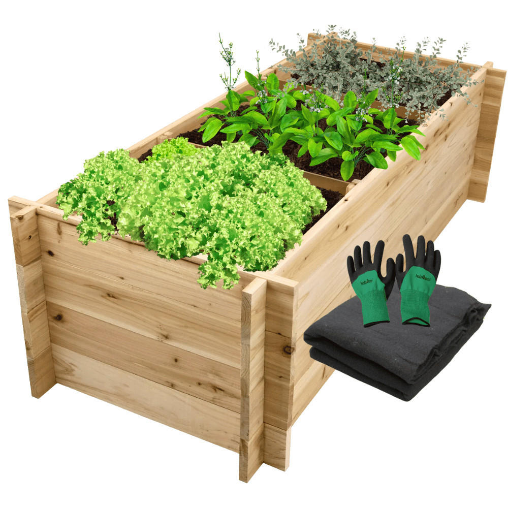 HOCHBEET für Garten Holz SMARTA Pflanzkasten 140x60x40cm - Braun, Holz (140/40/60cm) - DELUKE