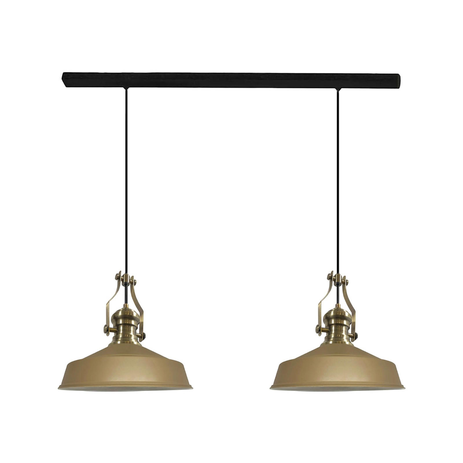 PENDELLEUCHTE Asletl 2-tlg - Beige, Metall (40/40/29cm) - Bamyum