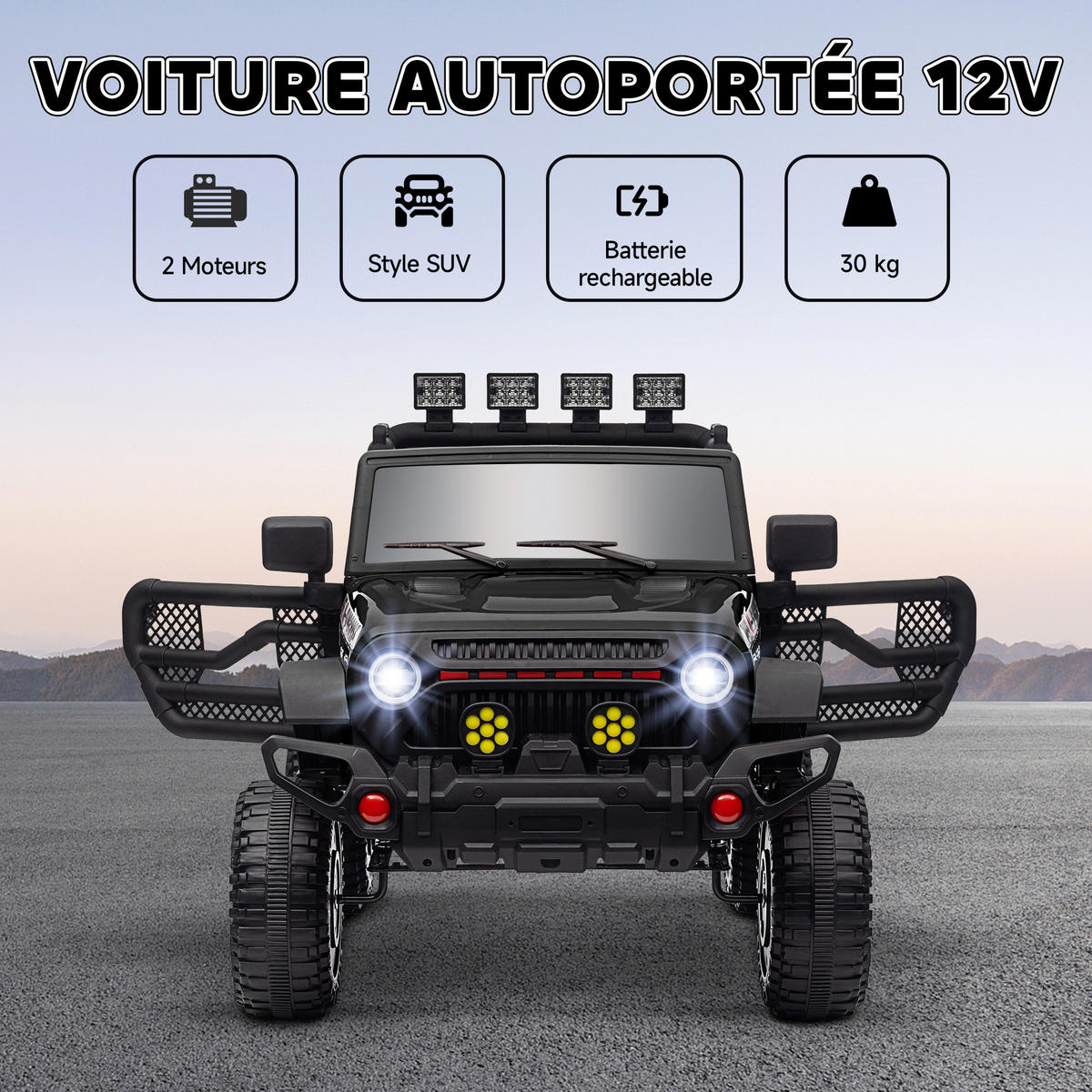 ELEKTRO-UTV DE-13143 2,4G Fernbedienung Schwarz - Schwarz, Kunststoff (100/63/65cm) - ComfortXL