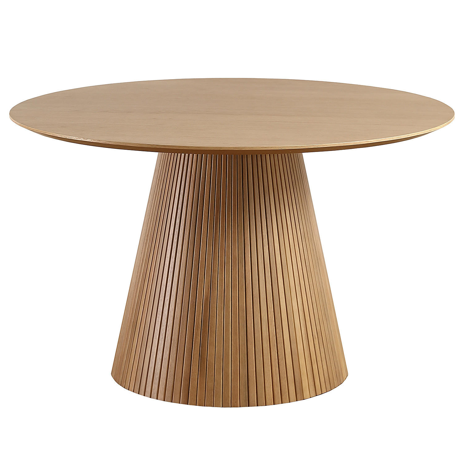 ESSTISCH - Eiche teilmassiv - Eichefarben, Holzwerkstoff (120/120/76cm) - home24