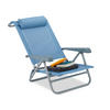 LIEGESTUHL - Hellblau, Kunststoff/Metall (58/76.5/80cm) - Relaxdays