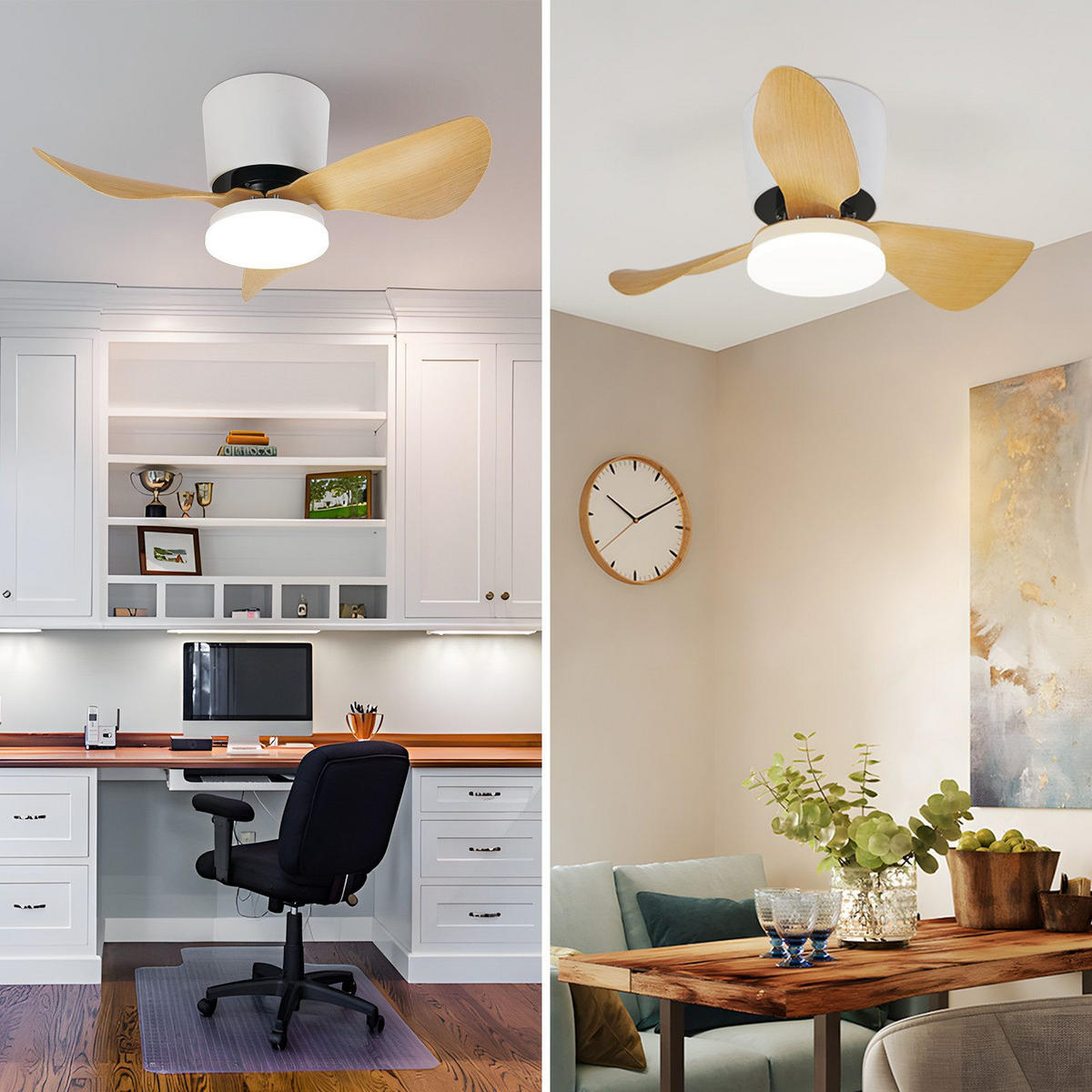 DECKENVENTILATOR Eppingen II 70/70/25cm - Weiß, Kunststoff (70/70/25cm) - Nettlife