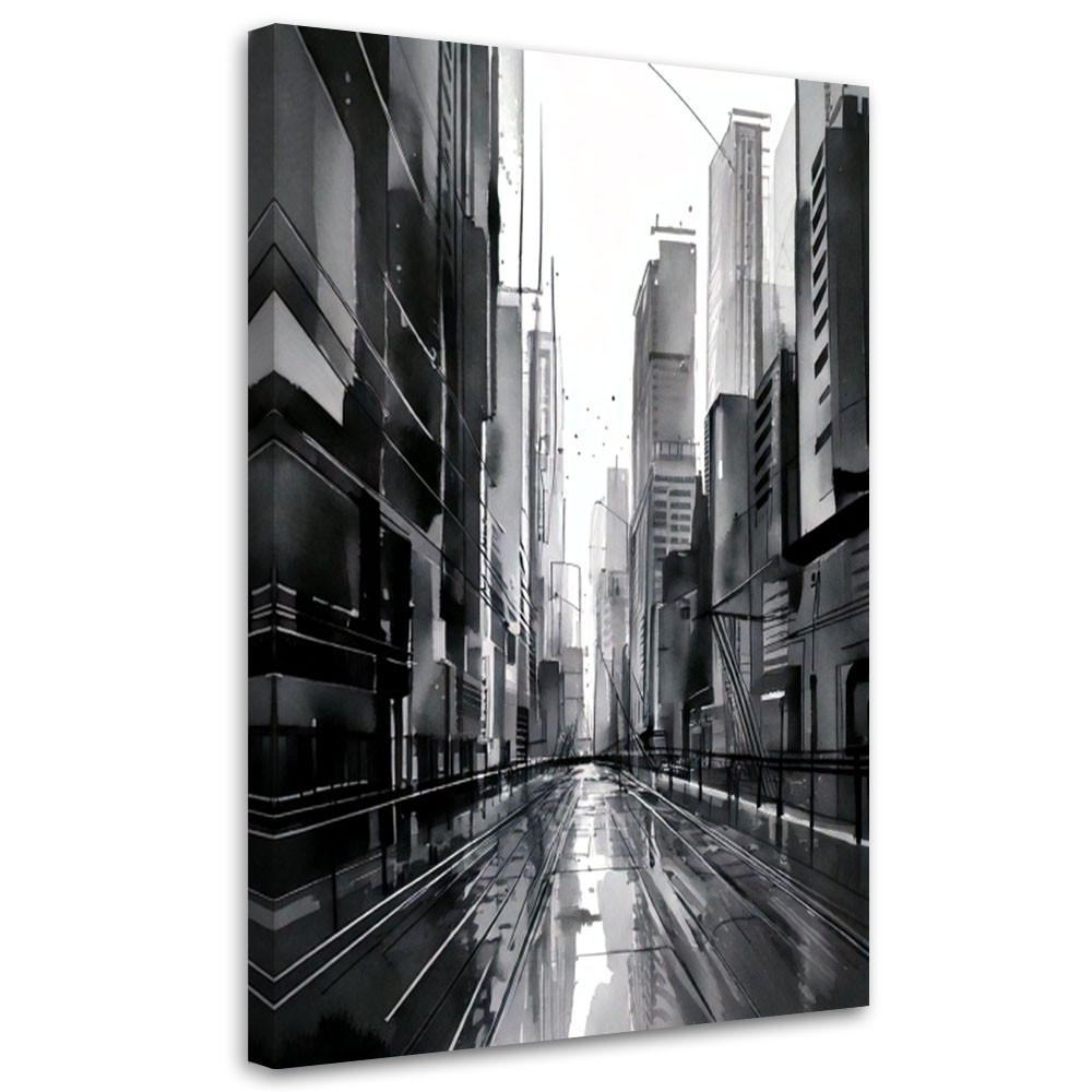 Feeby Leinwandbild Schwarz 30x45 cm