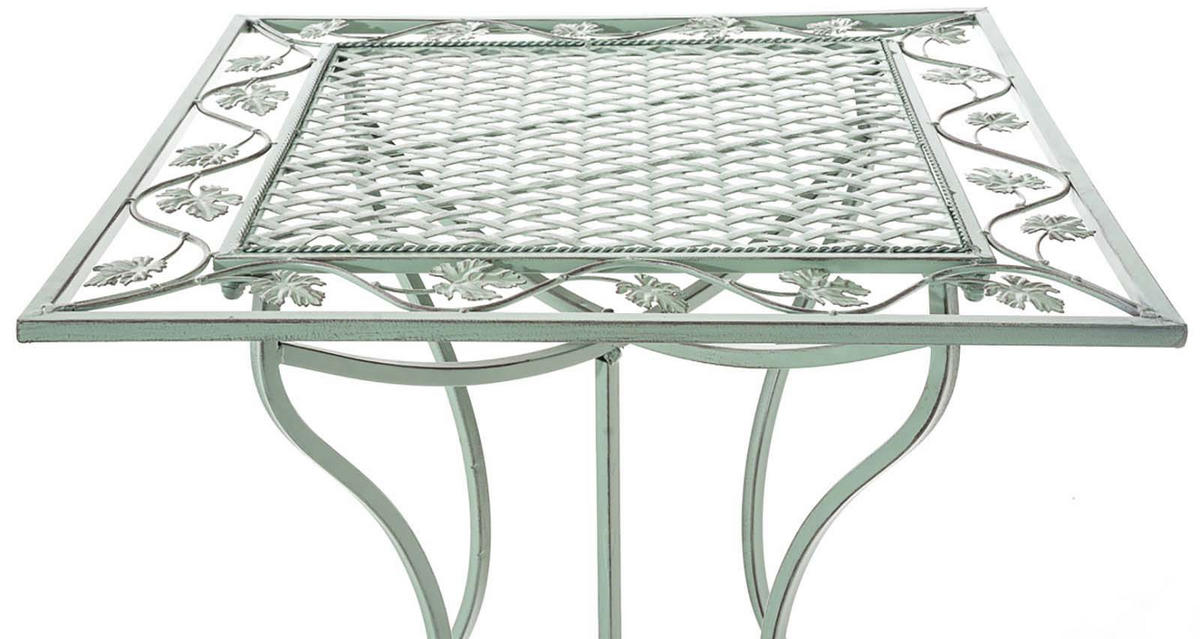 BALKONSET Bistroset Vomir Metall Antik-grün 2 Personen - Grün, Metall - DELUKE