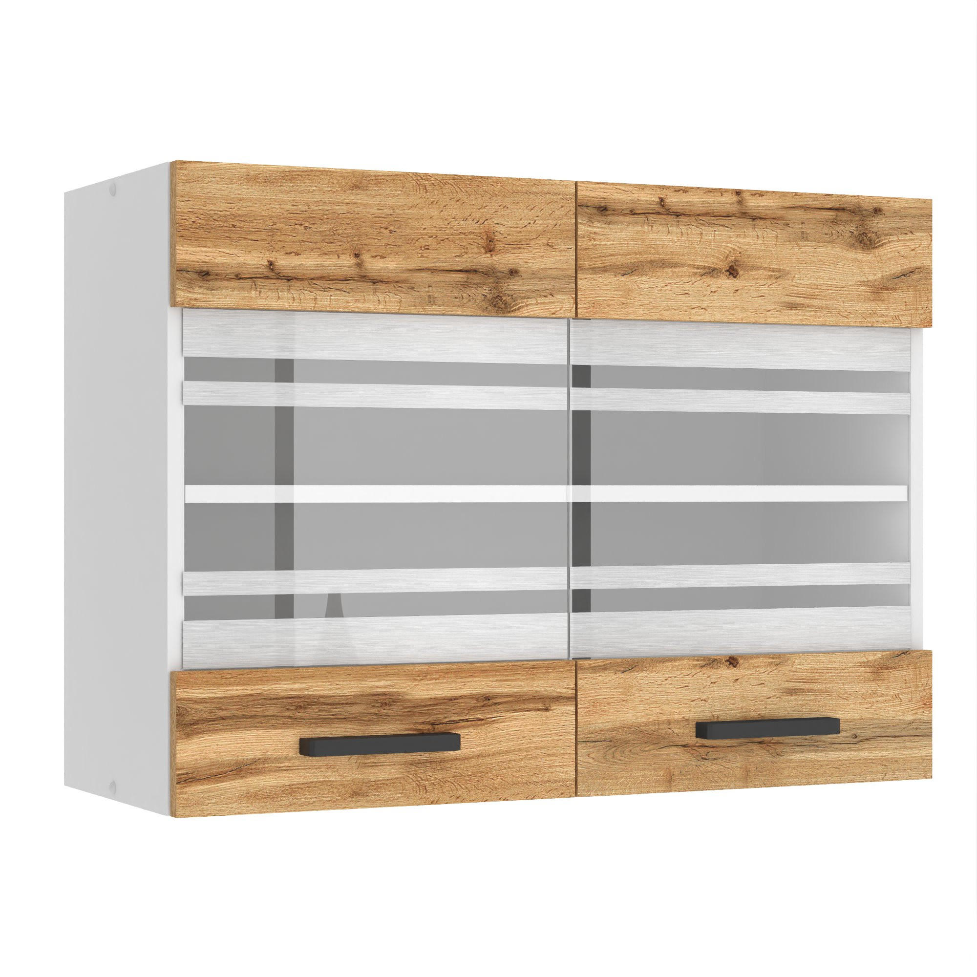 HÄNGESCHRANK SGW 80 cm, mit 2 Türen, Wotan-Eiche - Braun, Holz (80/58/29.6cm) - B BELINI GROUP