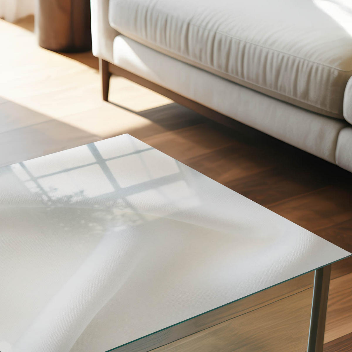 TISCHPLATTE 100x60 cm – Erstelltes Material - Beige, Glas (100/60/0.4cm) - Wallfluent