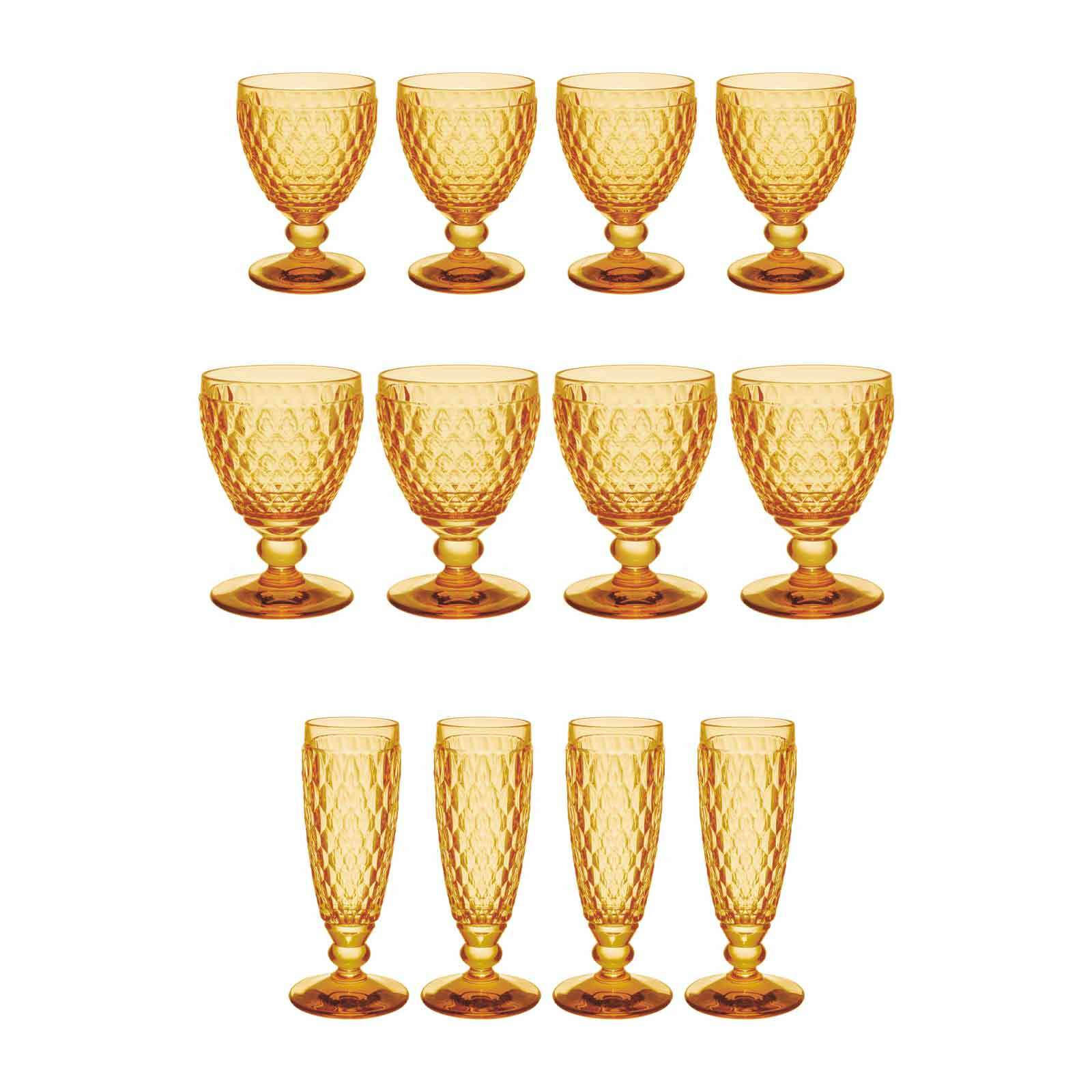 WASSER-, WEIN- UND SEKTGLÄSER Boston Coloured Saffron 12er Set - Gelb, Glas - Villeroy & Boch