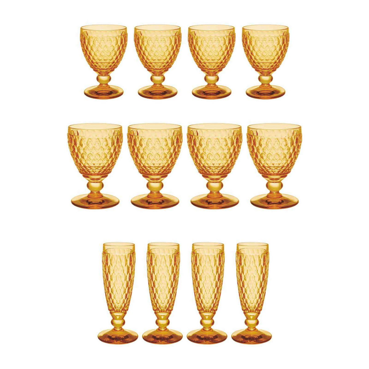 WASSER-, WEIN- UND SEKTGLÄSER Boston Coloured Saffron 12er Set - Gelb, Glas - Villeroy & Boch