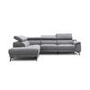 ECKSOFA FIERO 5-Sitzer mit 1 Relaxfunktion, grau - Grau, Holzwerkstoff/Textil (228/290cm) - Courtois Laville