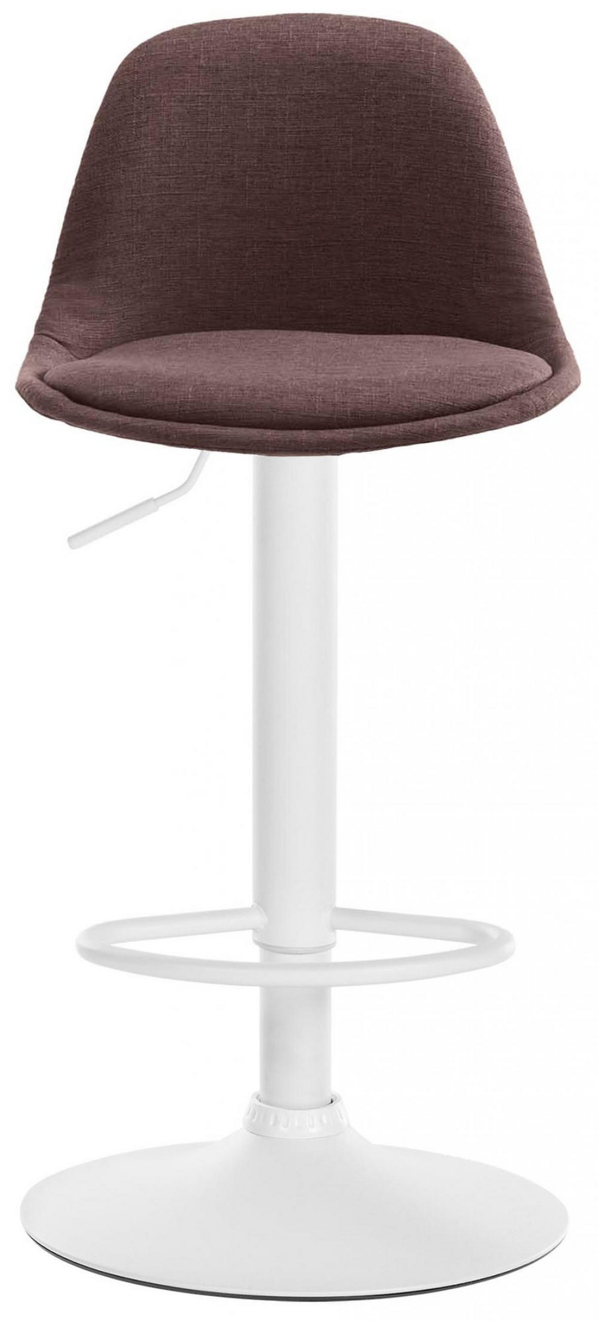 BARHOCKER Stoff braun - Weiß/Braun, Textil/Metall (39/82/43cm) - CLP