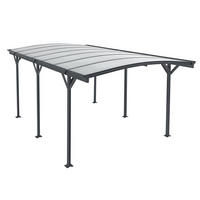 CARPORT mit Bogendach 5x3 m dunkelgrau - Dunkelgrau, Metall (302/233/505cm) - Juskys