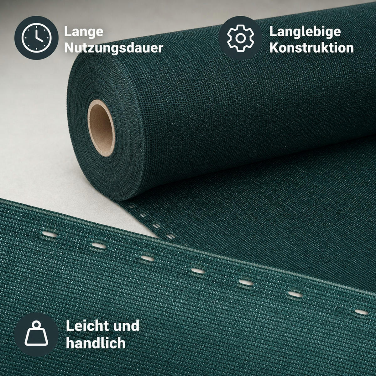SICHTSCHUTZNETZ - Grün, Kunststoff (200/200cm) - KLASEBO