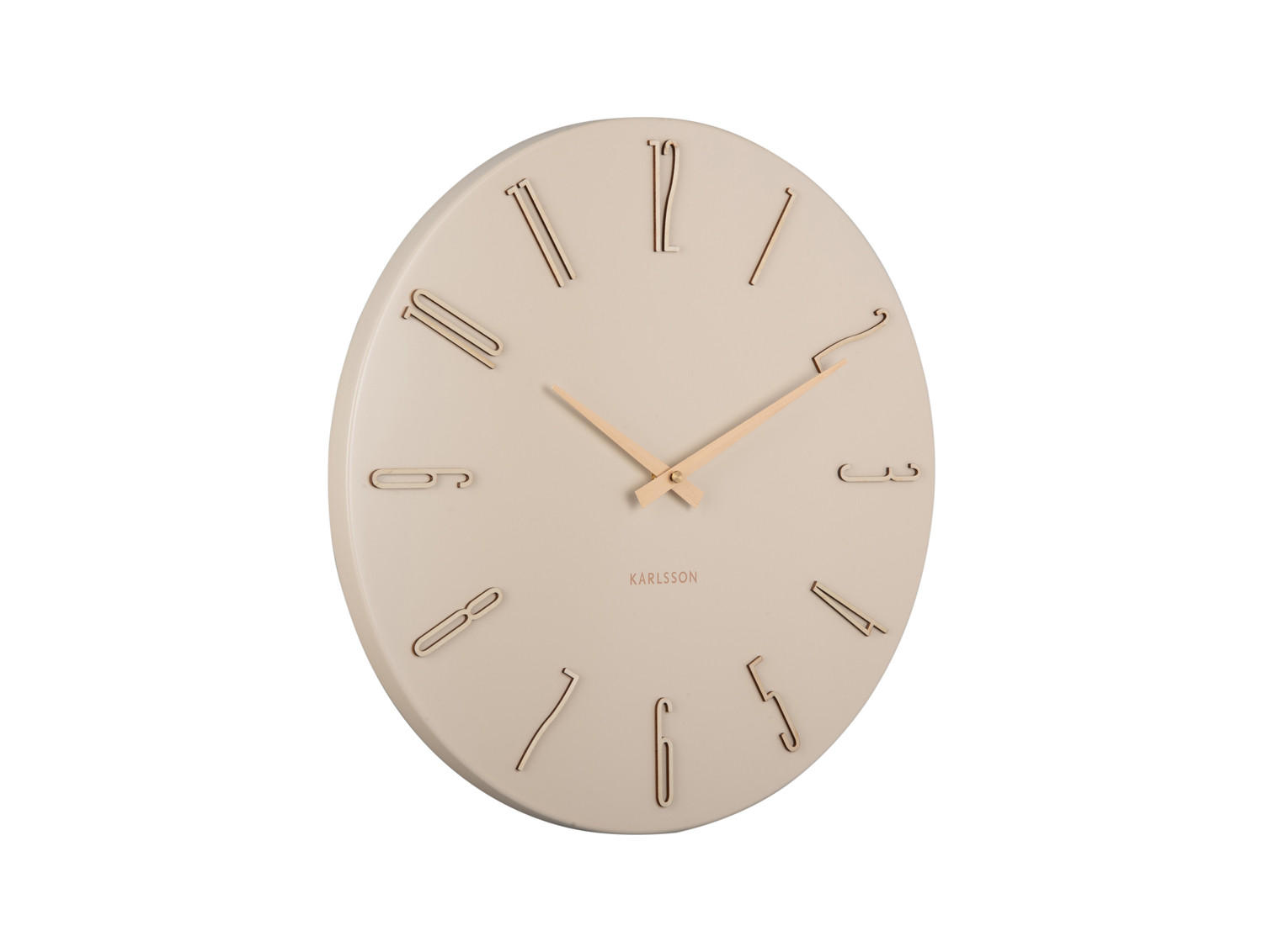 WANDUHR Esmerado Weiß 2.1/40/40 cm - Weiß, Metall (40/40/2.1cm) - Karlsson