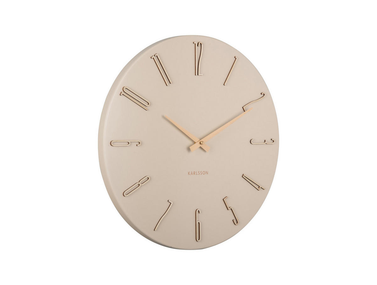 WANDUHR Esmerado Weiß 2.1/40/40 cm - Weiß, Metall (40/40/2.1cm) - Karlsson