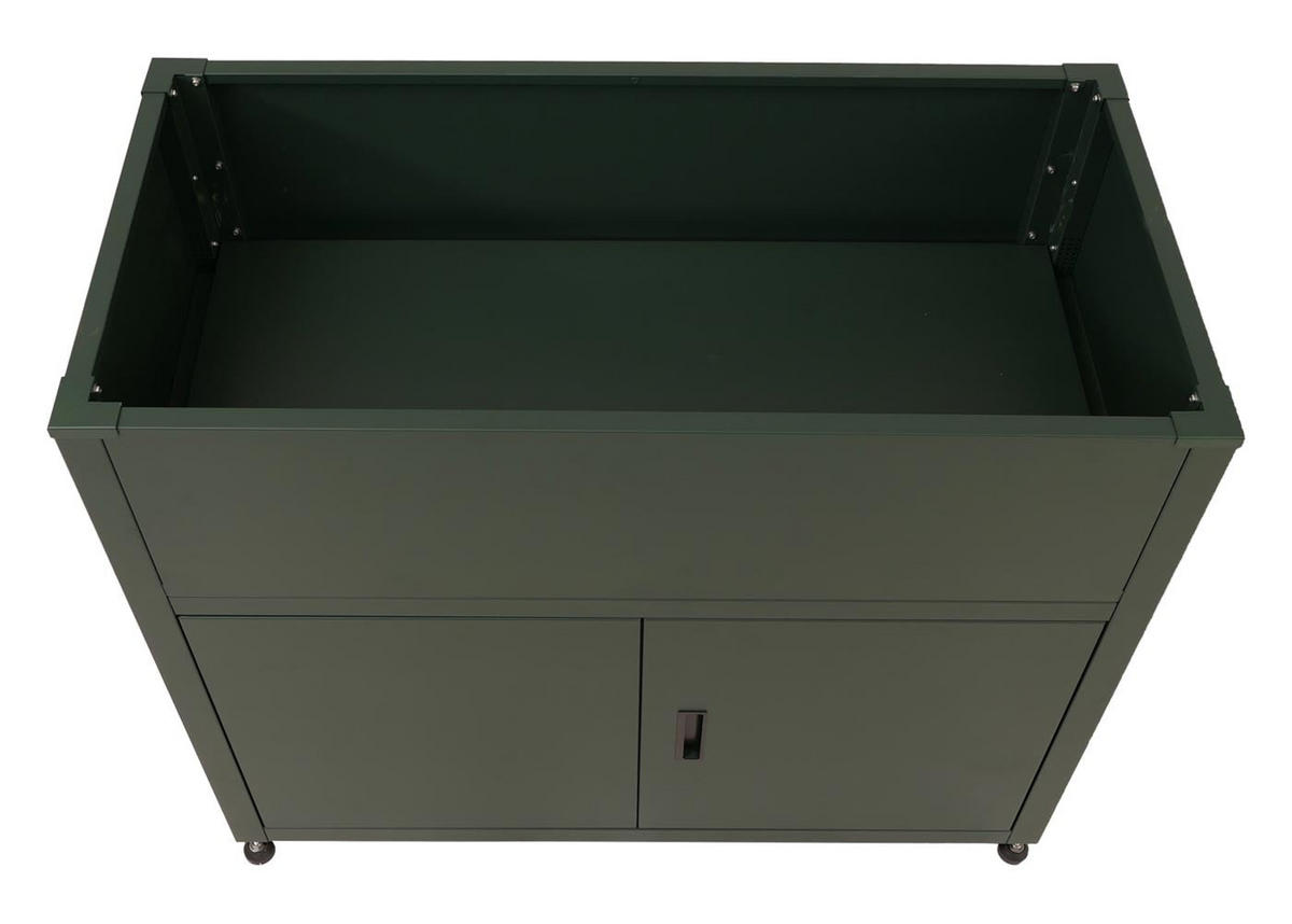 HOCHBEET 91x101x51cm Grün - Grün, Metall (101/91/51cm) - PROREGAL