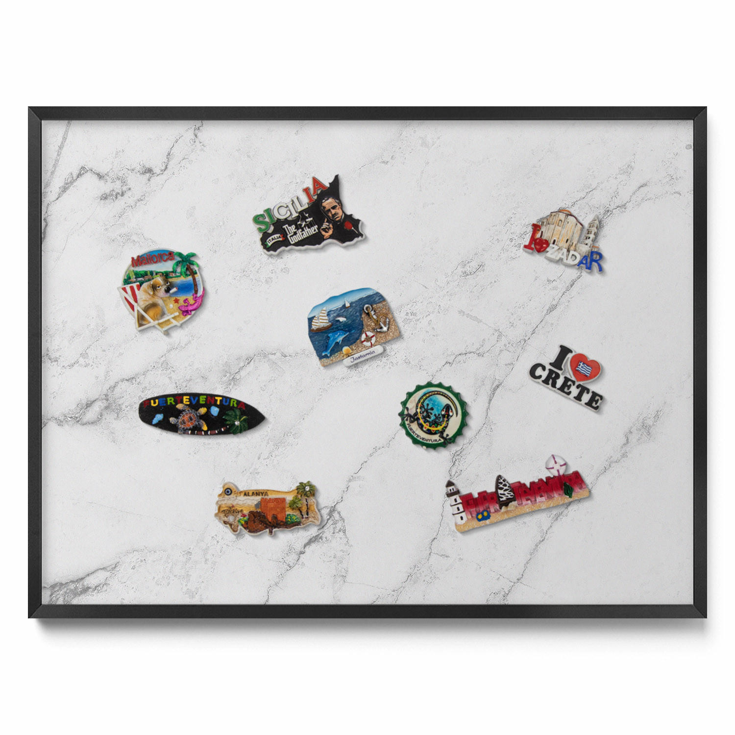 TULUP MAGNETICKÁ TABULE 80x60 cm černý rám – Pravidelný ornamentální vzor