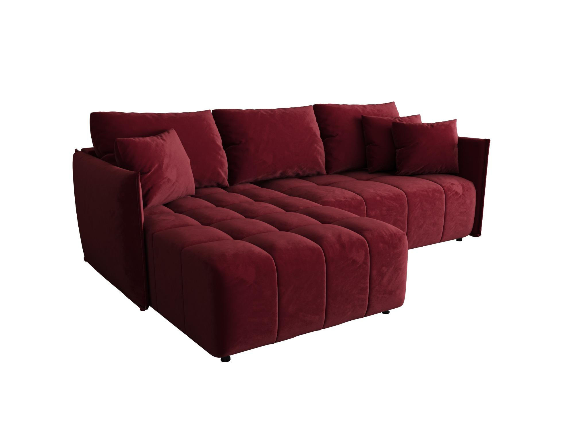ECKSOFA mit Schlaffunktion ONIL L Monolith 59 Links - Rot, Textil (245/175cm) - Bedante