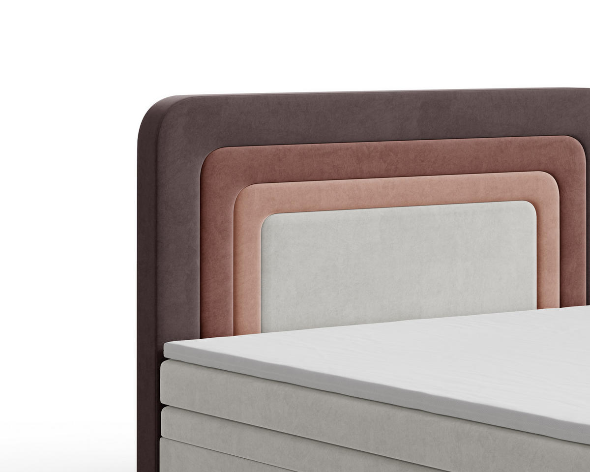 BOXBETT - Bett 10 NEST - Riviera - 140x200 cm - Modernes Polsterbett mit Bettkasten - Naturfarben, Holz (140/200cm) - ROYAL24_MARKT