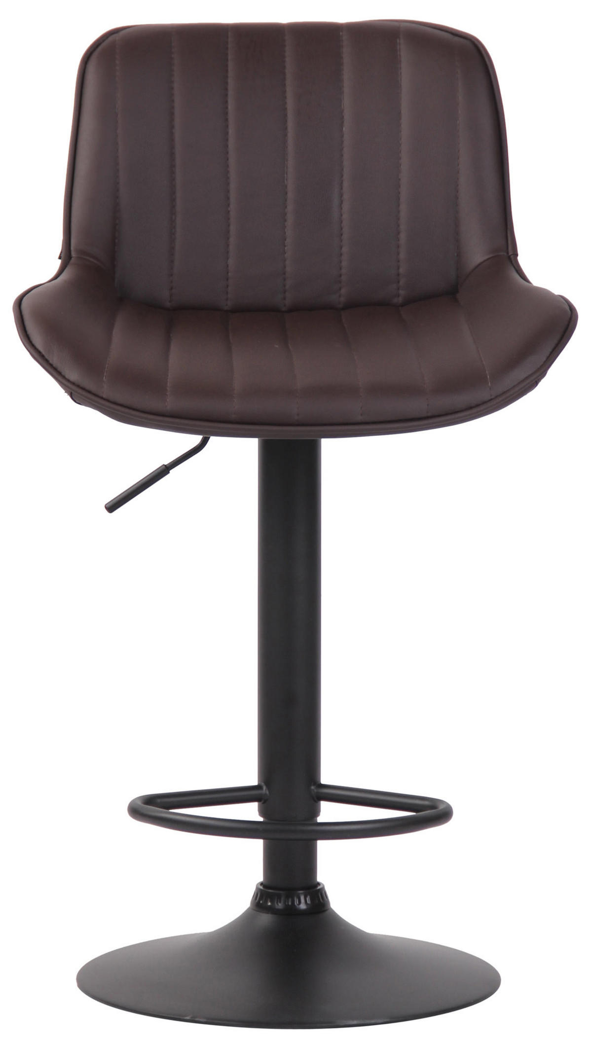 BARHOCKER 2er Set Lederlook braun - Schwarz/Braun, Textil/Metall (50/86/50cm) - CLP