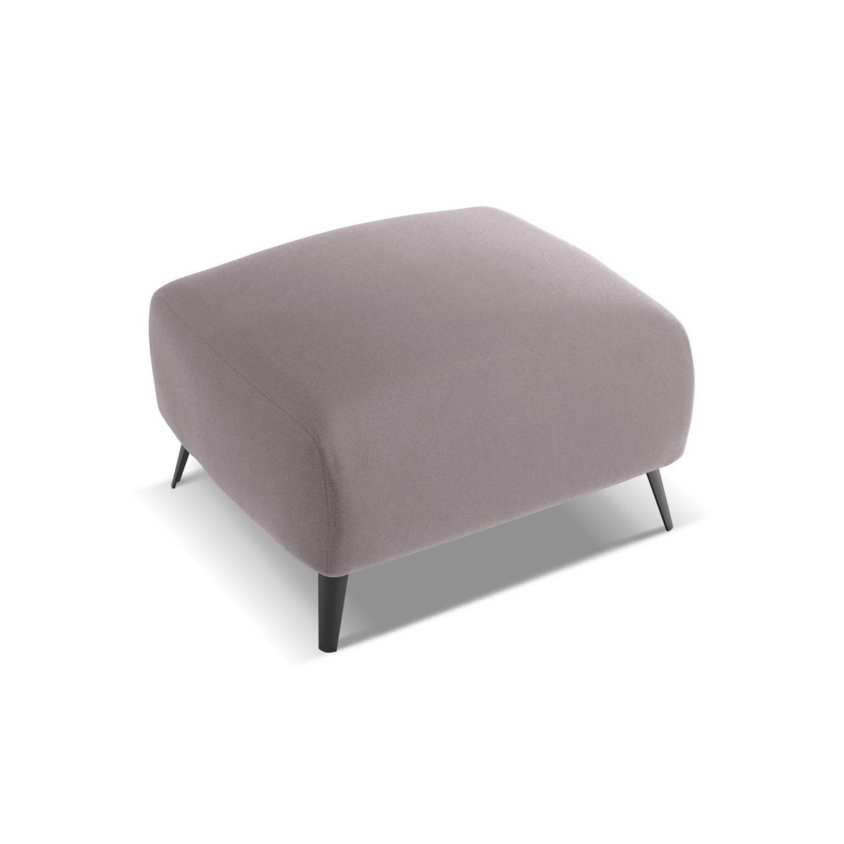 POUF Samt Stoff Violett - Lila/Flieder, Textil/Metall (65/44/65cm) - LaMiaSofa