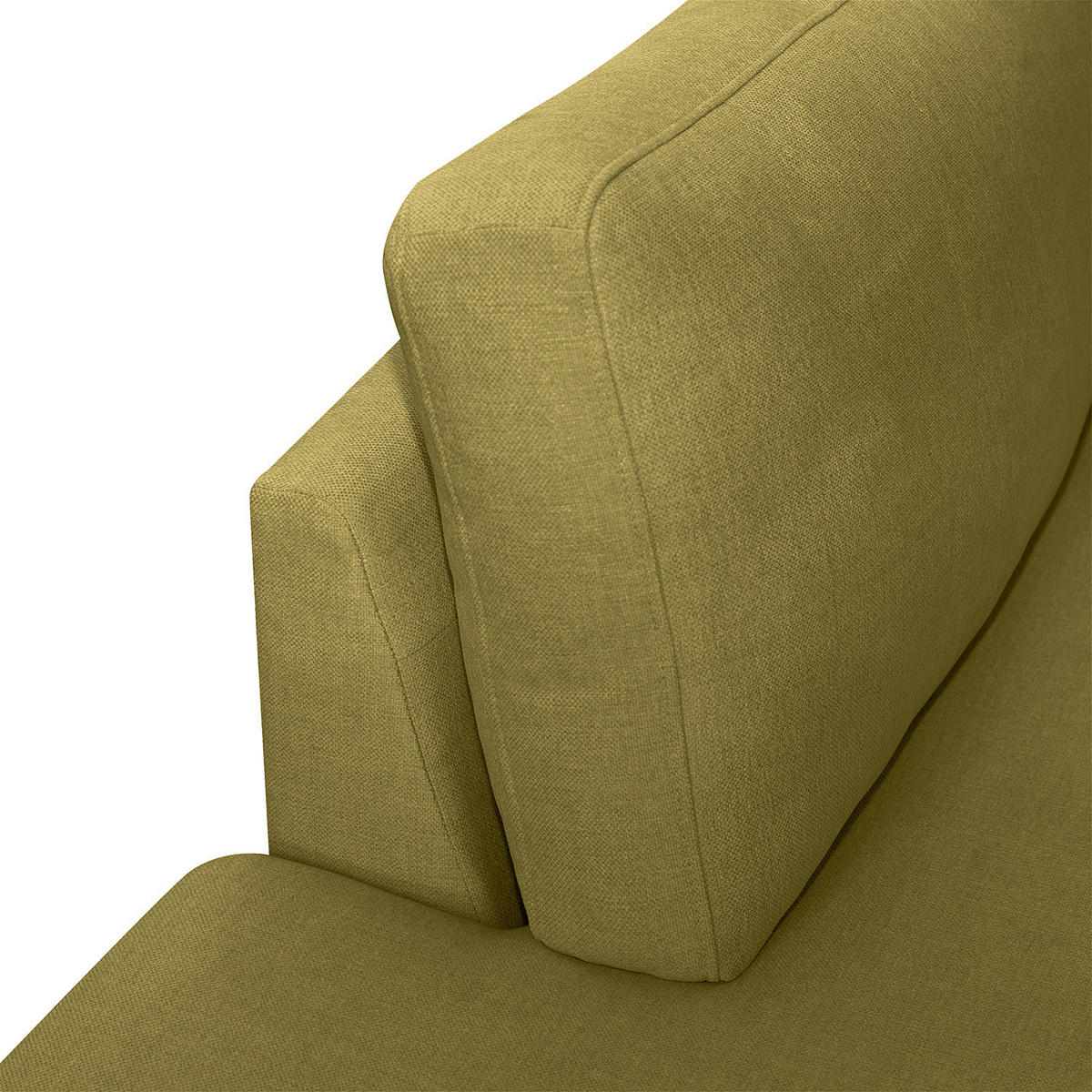 ECKSOFA mit Ottomane - Eichefarben/Olivgrün, Eichenholz/Textil (287/219cm) - home24