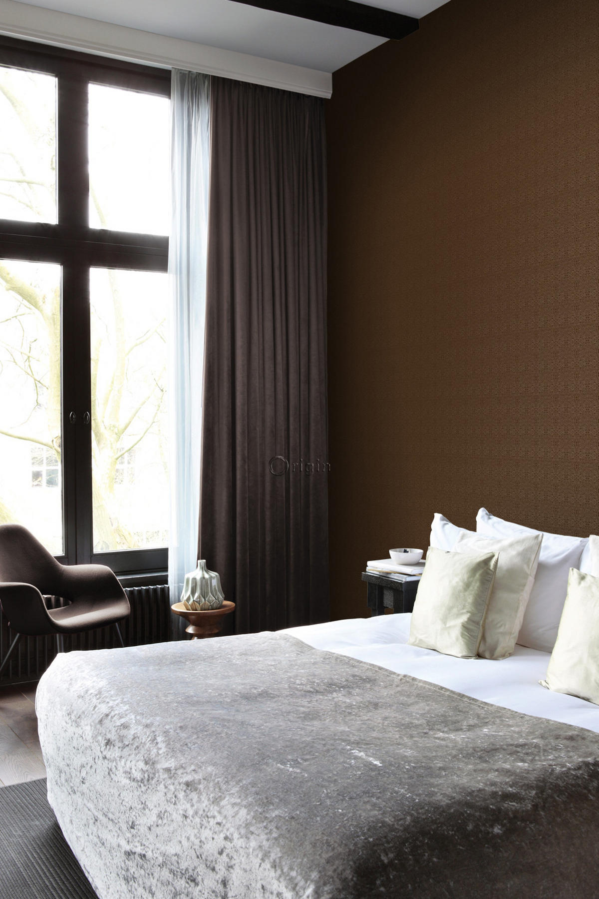TAPETE kleine Ornamente 53 cm x 10.05 m - Goldfarben, Papier (53/1000cm) - Origin Wallcoverings