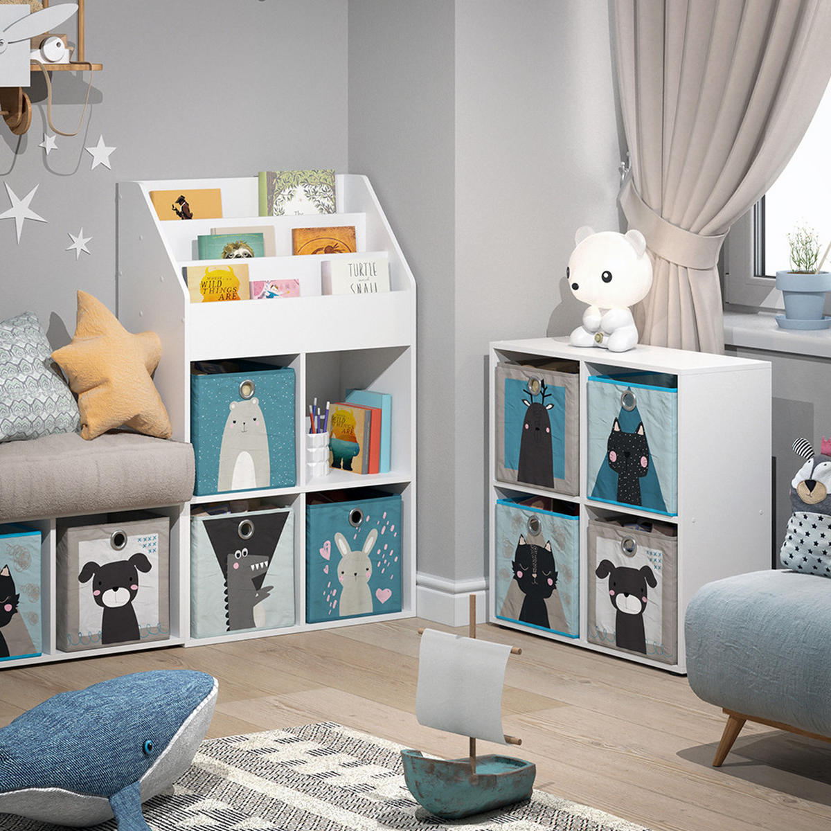 BÜCHERREGAL Luigi Weiß 72 x 114.2 cm - Weiß, Holzwerkstoff (72/114.2/31.2cm) - Vicco