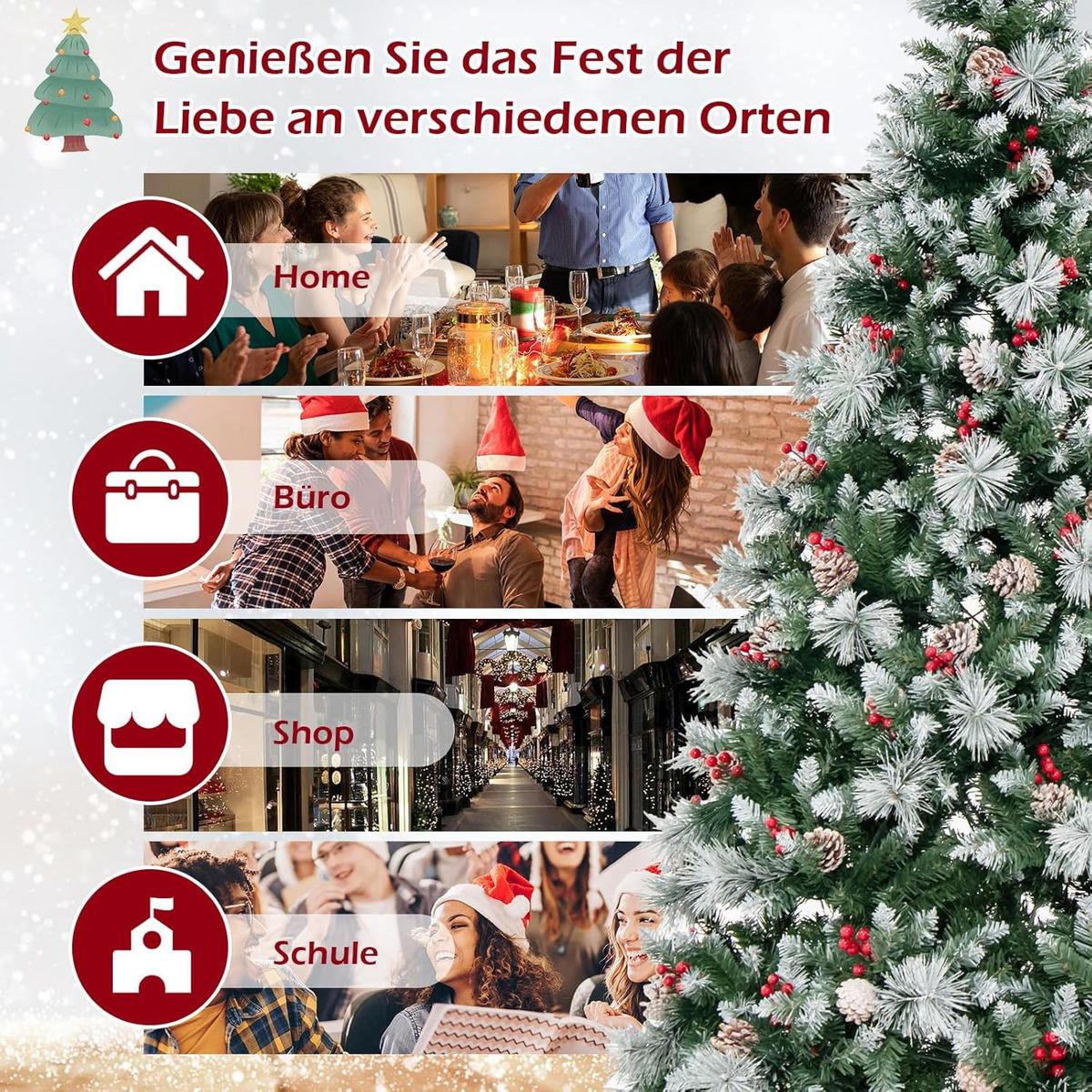 WEIHNACHTSBAUM 210cm Grün - Grün, Kunststoff (210cm) - COSTWAY