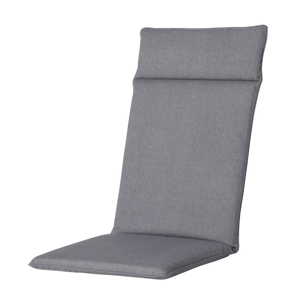 GARTENSTUHLKISSEN Oxford 120/50 cm 4er-Set - Grau, Textil (50/8/120cm) - Madison