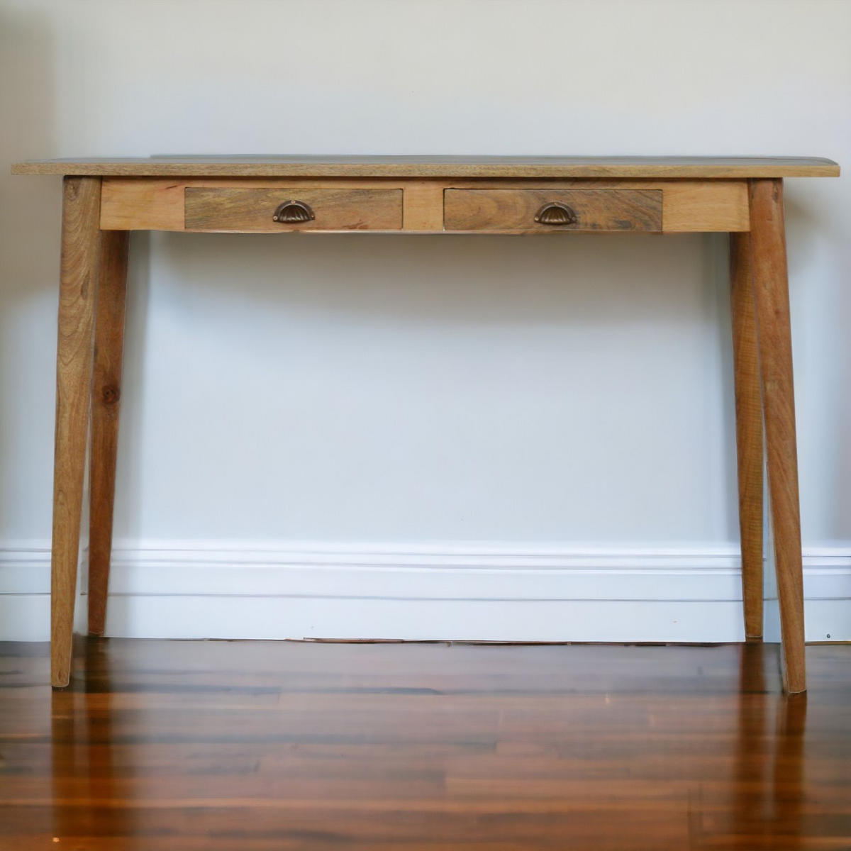 SCHREIBTISCH Akins - Messingfarben/Braun, Holz/Metall (46/120/80cm) - Artisan Furniture