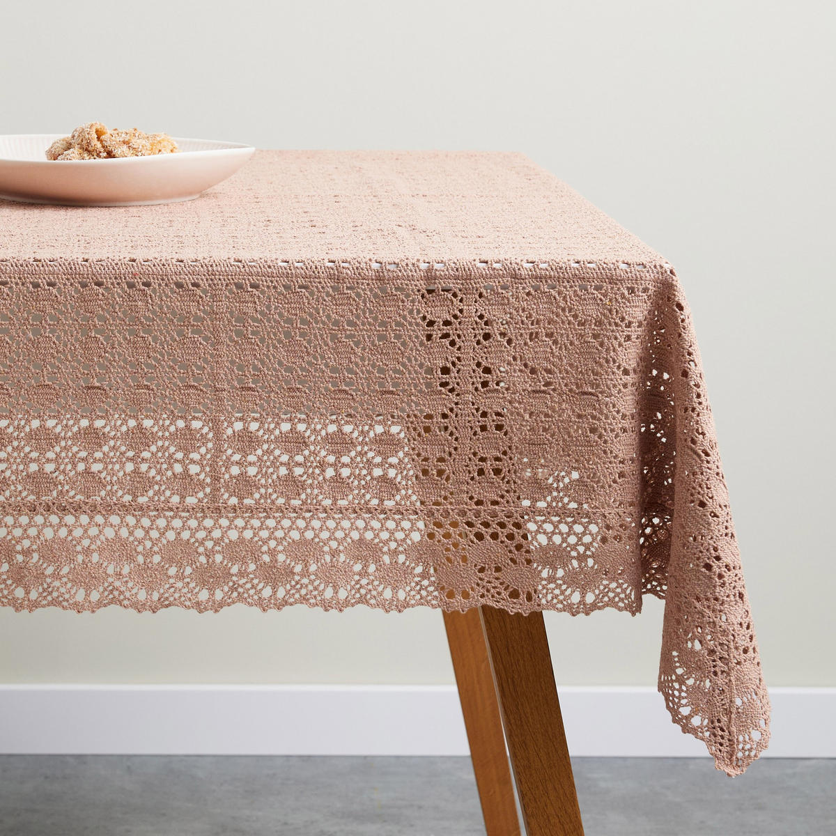 TISCHDECKE Folkelips - Dunkelrosa, Textil (220/150/1cm) - home&you