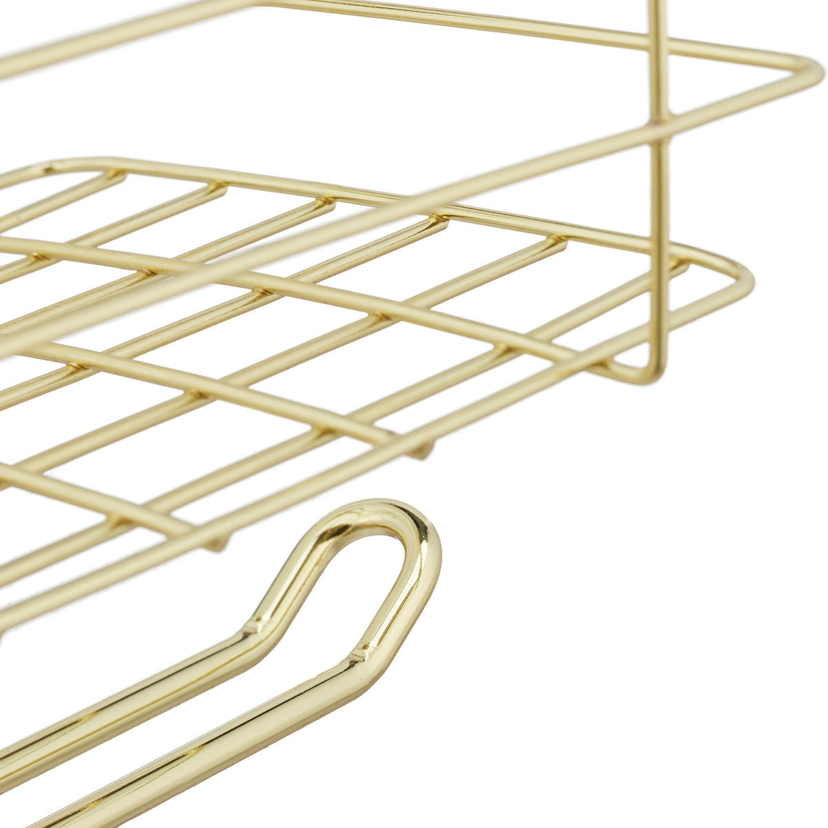 EINHÄNGEKORB - Goldfarben, Metall (31/18/17cm) - Relaxdays