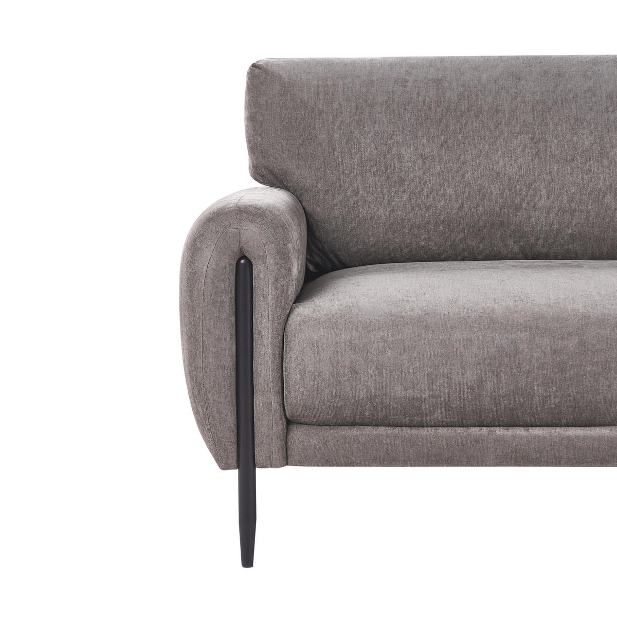 3-SITZER-SOFA Chenillegewebe Taupe Skaro - Taupe, Textil (214/87/89cm) - Beliani