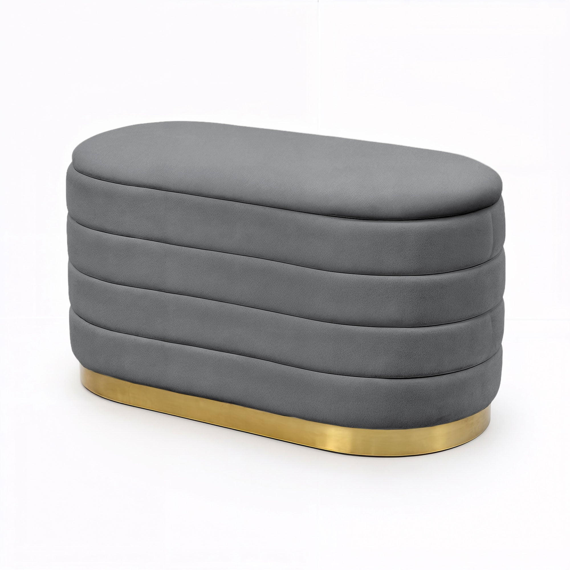 SITZHOCKER BELLA, Grau, T80xB42xH42 - Grau, Holz (42/42/80cm) - Milordbikes