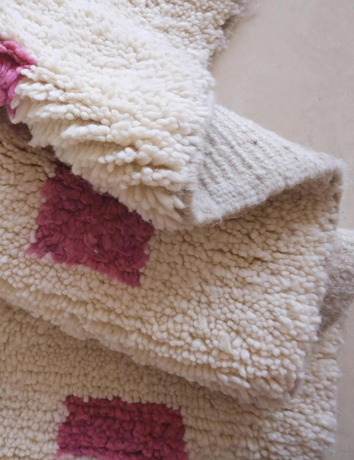 BERBERTEPPICH aus reiner Wolle 197x 303 cm - Pink, Naturmaterialien (197/303cm) - AFK Living