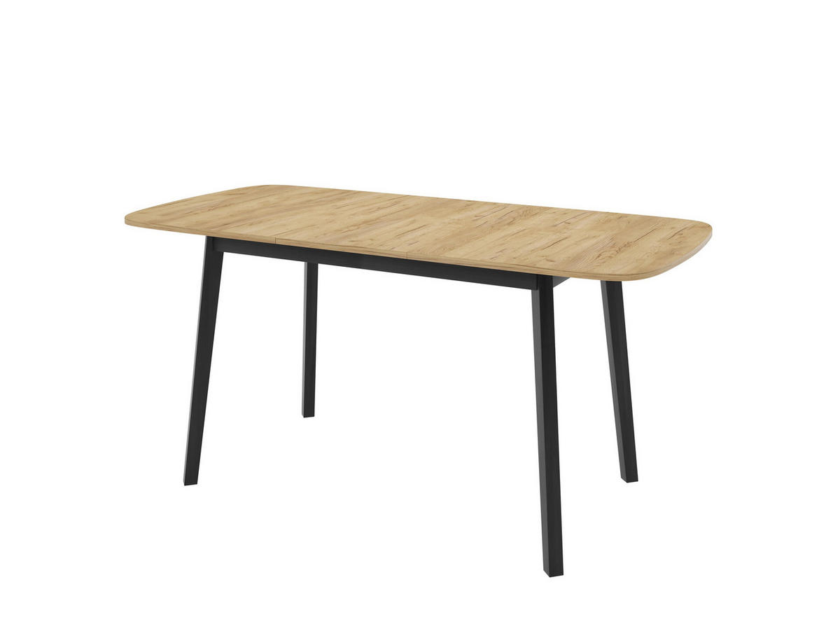 ESSTISCH NICO S Ausziehbar 130 - 170 / 80 x 77 cm - Goldfarben/Schwarz, Holz (130/80/77cm) - MASSENO