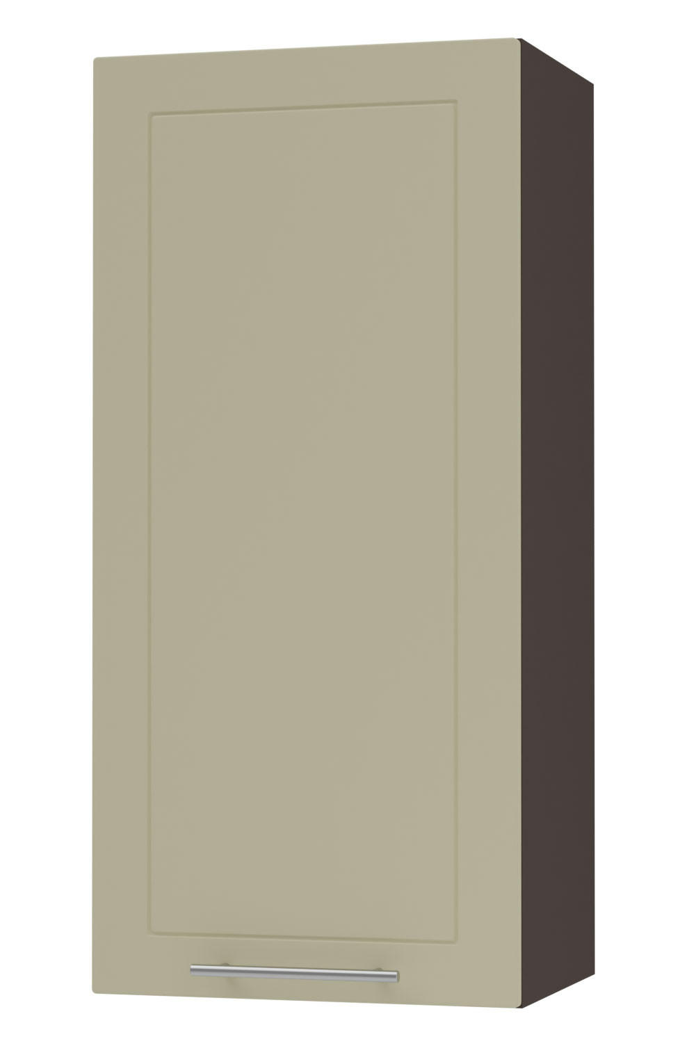KÜCHENHÄNGESCHRANK Kvantum W4/45 Vanille Matt / Lava Matt 45 / 32,5 / 96cm - Dunkelgrau/Creme, Holz/Holzwerkstoff (45/96/32.5cm) - Feldmann-Wohnen
