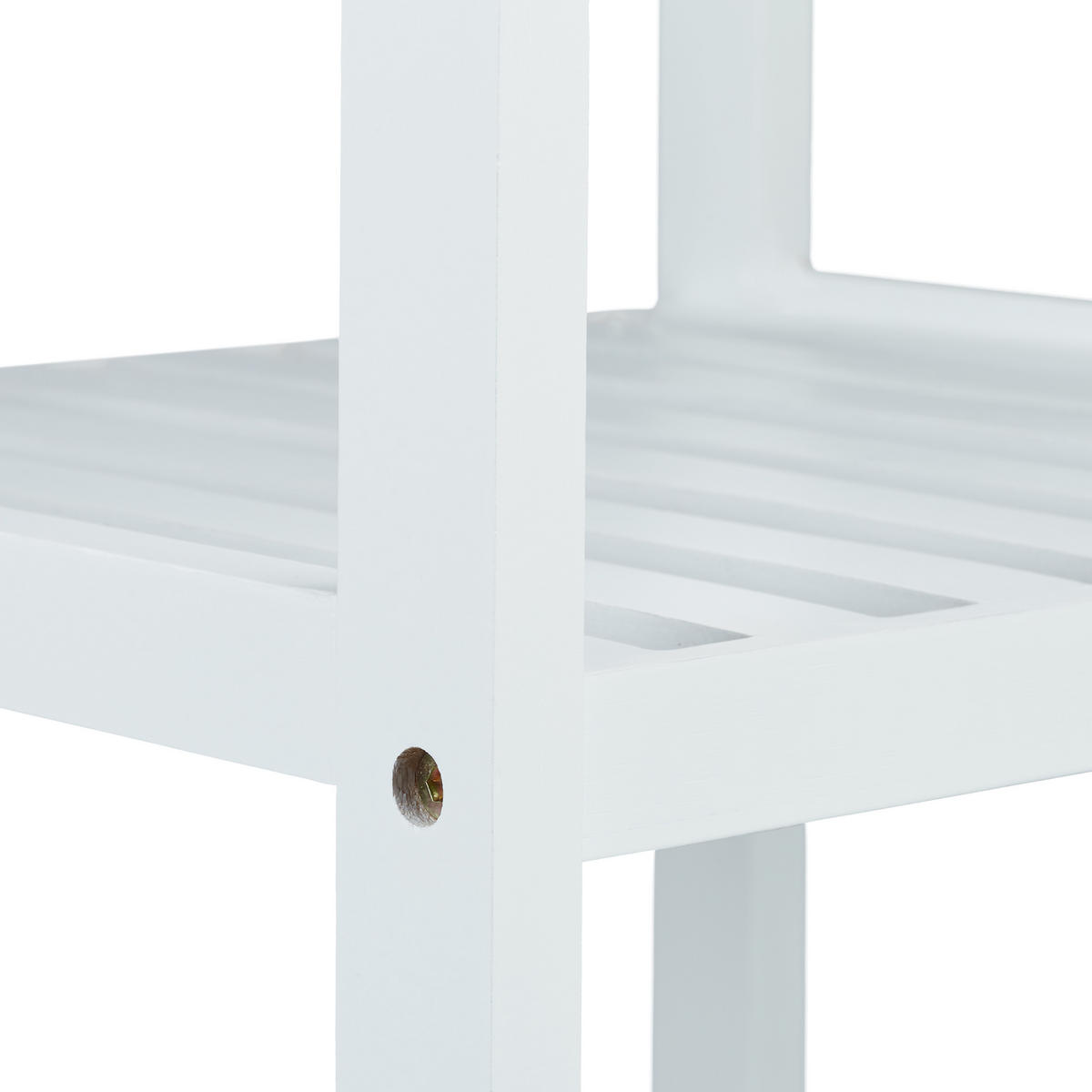 BADREGAL - Weiß, Holz (34.5/139.5/33cm) - Relaxdays