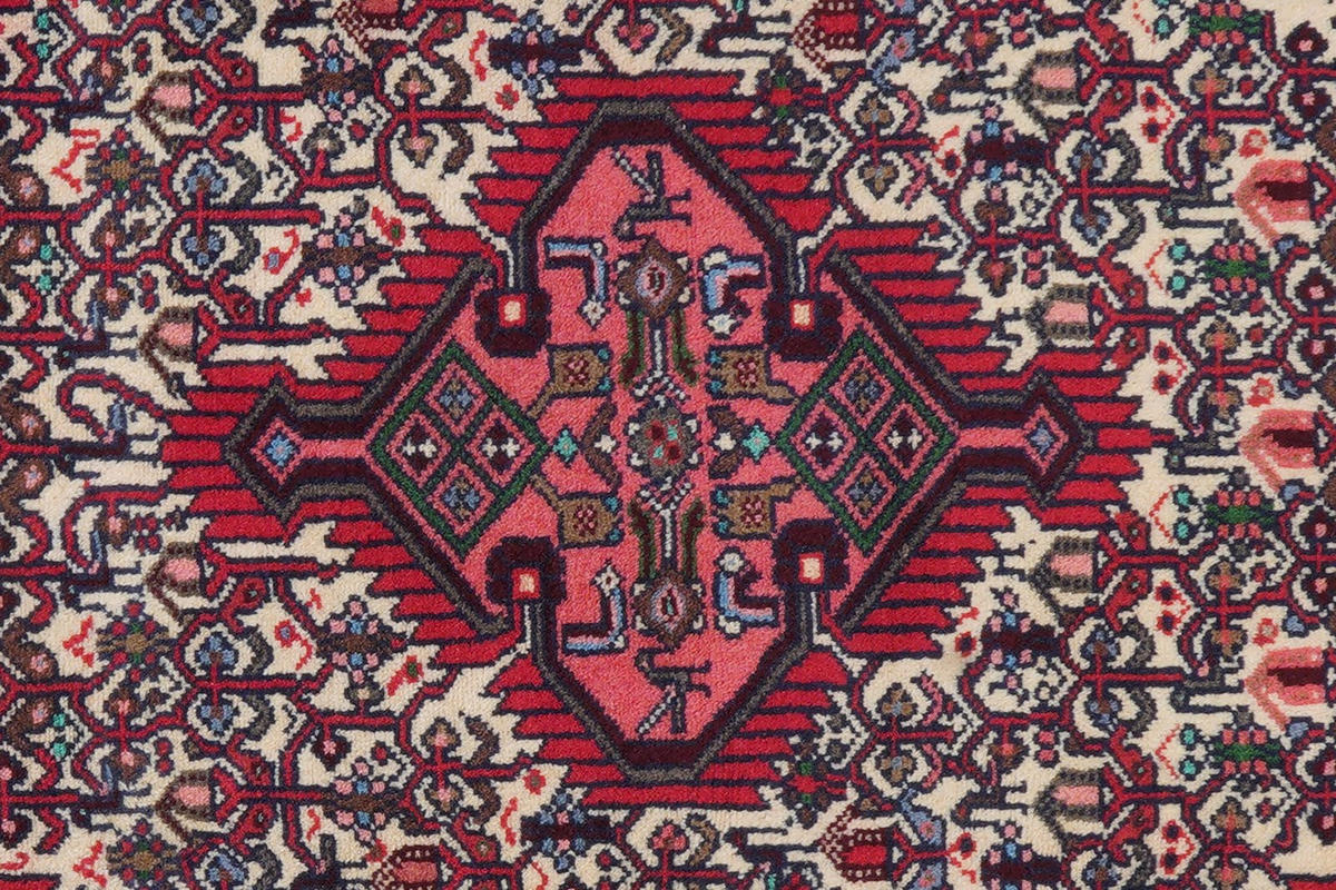 ORIENTTEPPICH handgeknüpft Assadabad Beige, Rot 116/77 cm Schurwolle - Beige/Rot, Textil (77/116cm) - Looma