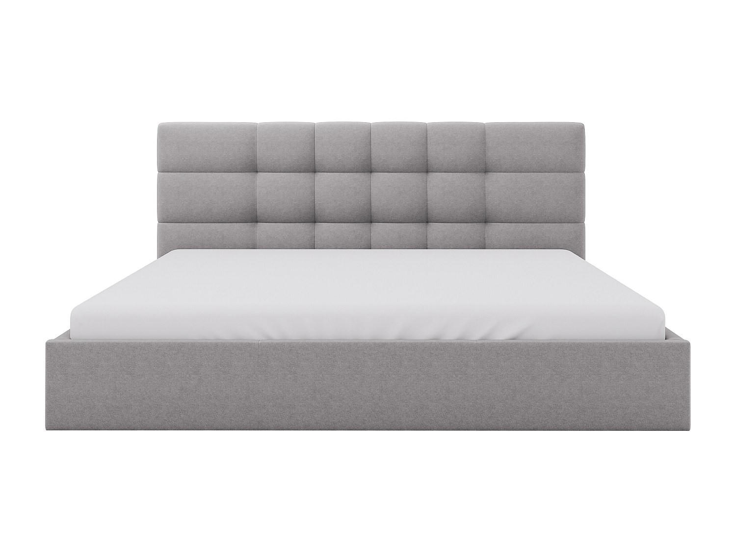 BETT mit Bettkasten - 2 Personen - Stoff - Hellgrau - - Hellgrau, Textil (200/200cm) - Vente-Unique