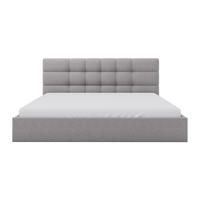 BETT mit Bettkasten - 2 Personen - Stoff - Hellgrau - - Hellgrau, Textil (200/200cm) - Vente-Unique
