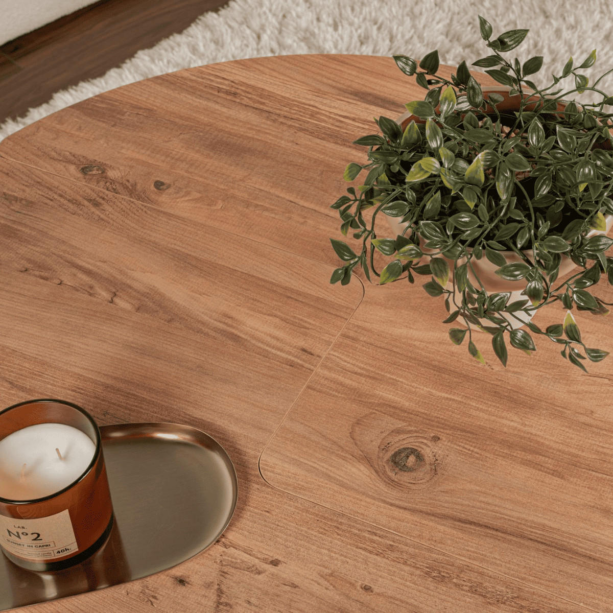 COUCHTISCH (2er-Set) moira 90/90/41 cm - Kieferfarben, Holzwerkstoff (90/90/41cm) - Calicosy