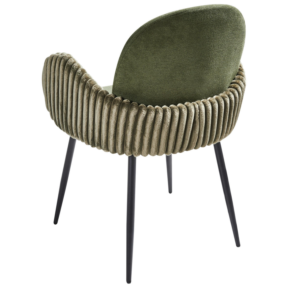 ESSZIMMERSTUHL 2er-Set Grün Amity - Schwarz/Grün, Textil (50/84/56cm) - Beliani